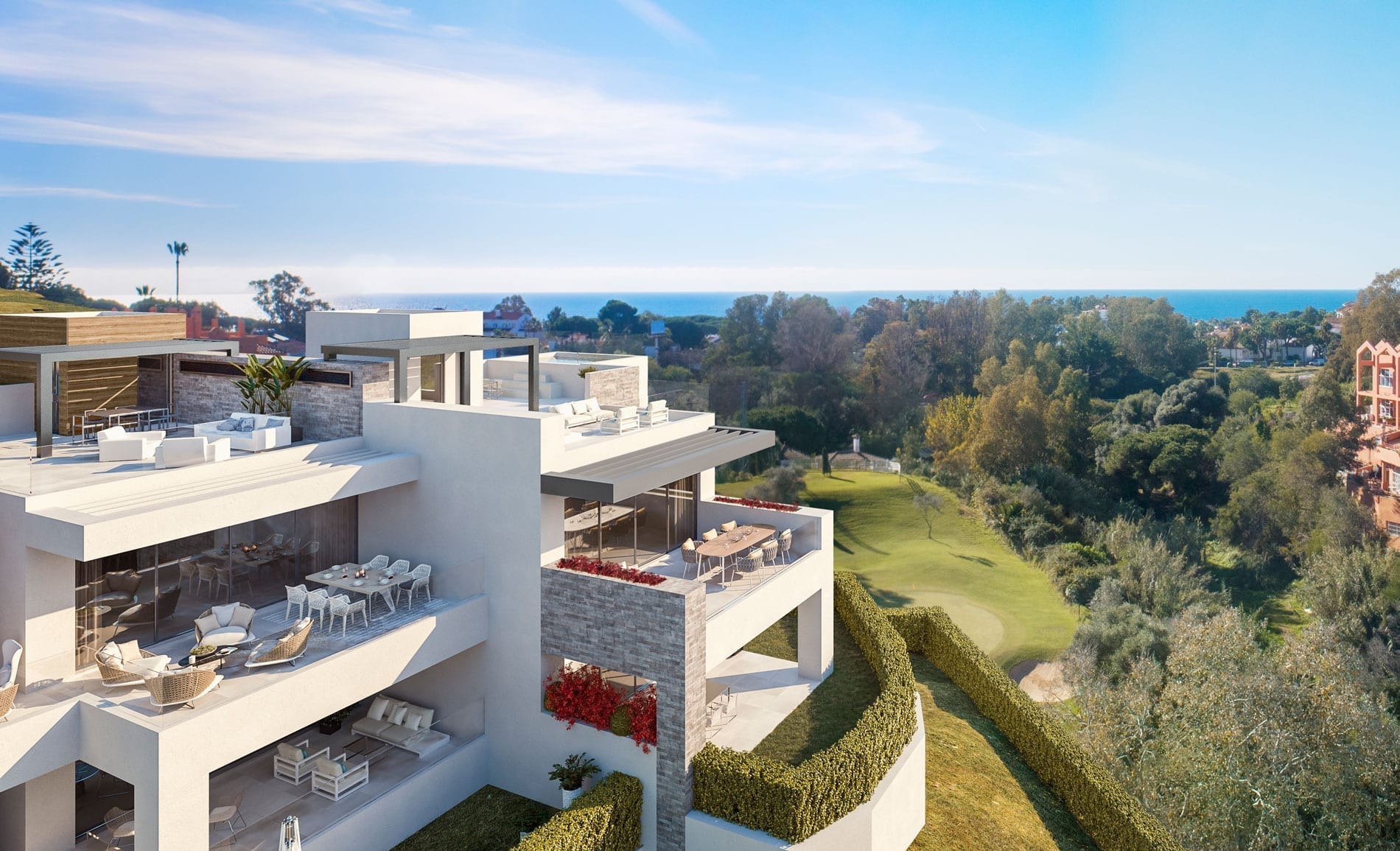 Artola Homes has an idyllic location, on the front line of the Cabopino Golf Course in Marbella